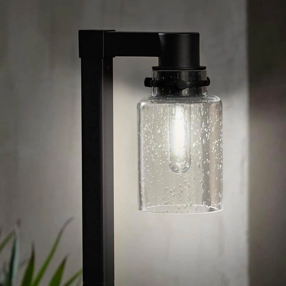 Anderson Low Voltage 50 Lumens Black Integrated LED Path Light with Seeded Glass and Vintage Style Bulb by Hampton Bay 5 Anderson Low Voltage 50 Lumens Black Integrated LED Path Light with Seeded Glass and Vintage Style Bulb by Hampton Bay - Image 5