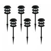 Solar 10 Lumens Black Outdoor Integrated LED 3-Tier Powered Lights (6-Pack); Weather/Water/Rust Resistant by Hampton Bay