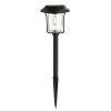 Laurelview Black Solar LED Weather Resistant Path Light 14 Lumens with Water Glass Lens and Vintage Bulb by Hampton Bay