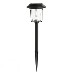 Laurelview Black Solar LED Weather Resistant Path Light 14 Lumens with Water Glass Lens and Vintage Bulb by Hampton Bay