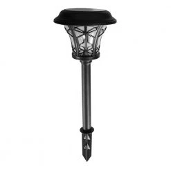 Solar 17 Lumens Black Integrated LED Landscape Path Light with Clear Glass Lens (6-Pack); Weather Resistant by Hampton Bay 9 Solar 17 Lumens Black Integrated LED Landscape Path Light with Clear Glass Lens (6-Pack); Weather Resistant by Hampton Bay -Hampton Bay Sales black hampton bay path lights 84010 40 1000