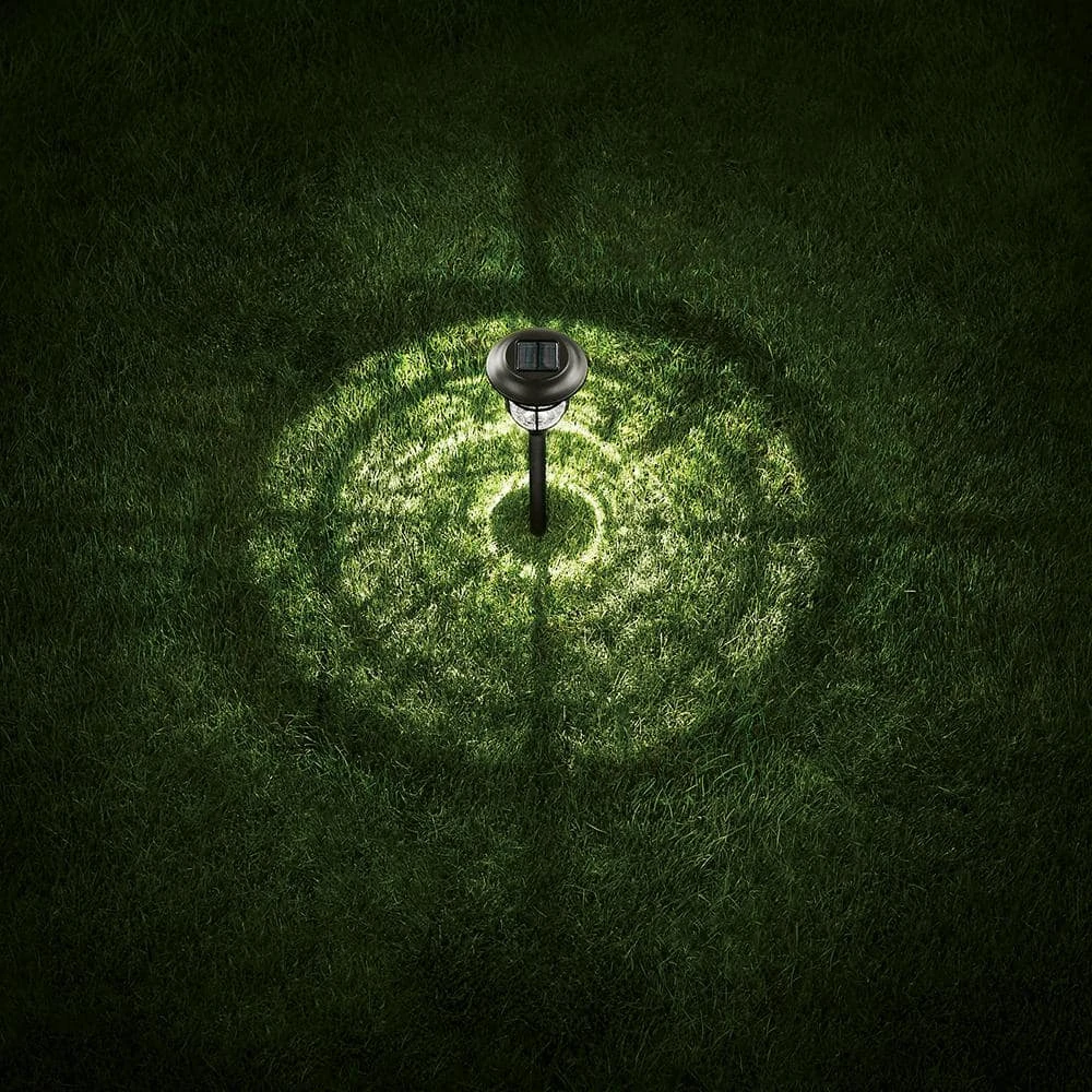 Jefferson Solar 10 Lumens Black Integrated LED 3000K Warm White Landscape Path Light (10-Pack); Weather/Rust Resistant by Hampton Bay 3 Jefferson Solar 10 Lumens Black Integrated LED 3000K Warm White Landscape Path Light (10-Pack); Weather/Rust Resistant by Hampton Bay - Image 3