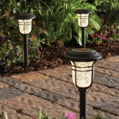 Jefferson Solar 10 Lumens Black Integrated LED 3000K Warm White Landscape Path Light (10-Pack); Weather/Rust Resistant by Hampton Bay 19 Jefferson Solar 10 Lumens Black Integrated LED 3000K Warm White Landscape Path Light (10-Pack); Weather/Rust Resistant by Hampton Bay -Hampton Bay Sales black hampton bay path lights 84075 44 1000