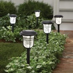 Jefferson Solar 10 Lumens Black Integrated LED 3000K Warm White Landscape Path Light (10-Pack); Weather/Rust Resistant by Hampton Bay 13 Jefferson Solar 10 Lumens Black Integrated LED 3000K Warm White Landscape Path Light (10-Pack); Weather/Rust Resistant by Hampton Bay -Hampton Bay Sales black hampton bay path lights 84075 a0 1000