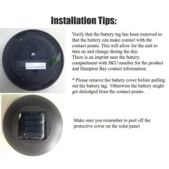 Warrenton Solar Black LED Path Light 13 Lumens, Glass Top with Bulb, Seedy Glass with Vintage Bulb (4-Pack) by Hampton Bay 23 Warrenton Solar Black LED Path Light 13 Lumens, Glass Top with Bulb, Seedy Glass with Vintage Bulb (4-Pack) by Hampton Bay -Hampton Bay Sales black hampton bay path lights c6000 40 44 1000