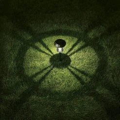 Solar Black LED Outdoor Post Light 35 Lumens with Double Glass (4-Pack) by Hampton Bay -Hampton Bay Sales black hampton bay path lights hd41237 40 1000