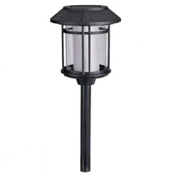 Solar Black LED Outdoor Post Light 35 Lumens with Double Glass (4-Pack) by Hampton Bay -Hampton Bay Sales black hampton bay path lights hd41237 c3 1000
