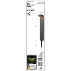 Jemison 3-Watt Black Outdoor Integrated LED Landscape Path Light by Hampton Bay -Hampton Bay Sales black hampton bay path lights jao1501l 2 1f 1000