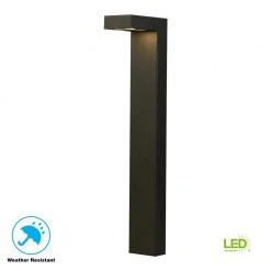 Jemison 3-Watt Black Outdoor Integrated LED Landscape Path Light by Hampton Bay
