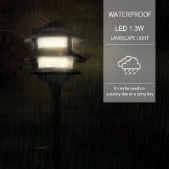 Elmore Low Voltage Black Outdoor Integrated LED 3-Tier Metal Landscape Path Light with Frosted Plastic Lens by Hampton Bay 20 Elmore Low Voltage Black Outdoor Integrated LED 3-Tier Metal Landscape Path Light with Frosted Plastic Lens by Hampton Bay -Hampton Bay Sales black hampton bay path lights l03177 44 1000