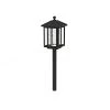 Cairo Low Voltage Square Transitional Black Integrated LED Path Light With Bubble Glass (1-Pack) by Hampton Bay
