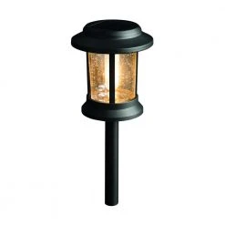 Solar Black Outdoor Integrated LED 3000K 12-Lumens Vintage Bulb Seedy Glass Landscape Pathway Light Set (6-Pack) by Hampton Bay -Hampton Bay Sales black hampton bay path lights nxt 1610 09 40 1000