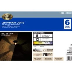 Solar Black Outdoor Integrated LED 3000K 12-Lumens Vintage Bulb Seedy Glass Landscape Pathway Light Set (6-Pack) by Hampton Bay -Hampton Bay Sales black hampton bay path lights nxt 1610 09 76 1000