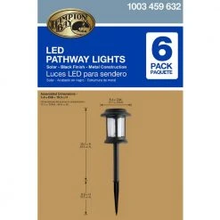Solar Black Outdoor Integrated LED 3000K 12-Lumens Vintage Bulb Seedy Glass Landscape Pathway Light Set (6-Pack) by Hampton Bay -Hampton Bay Sales black hampton bay path lights nxt 1610 09 fa 1000