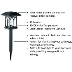 Solar Black LED 10 Lumens Path Light (5-Pack) by Hampton Bay -Hampton Bay Sales black hampton bay path lights nxt 2350 4f 1000