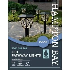 Solar Black LED Path Light 10 Lumens (6-Pack) by Hampton Bay 14 Solar Black LED Path Light 10 Lumens (6-Pack) by Hampton Bay -Hampton Bay Sales black hampton bay path lights p3100 01 06 1d 1000
