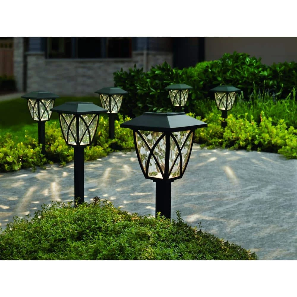 Solar Black LED Path Light 10 Lumens (6-Pack) by Hampton Bay 3 Solar Black LED Path Light 10 Lumens (6-Pack) by Hampton Bay - Image 3