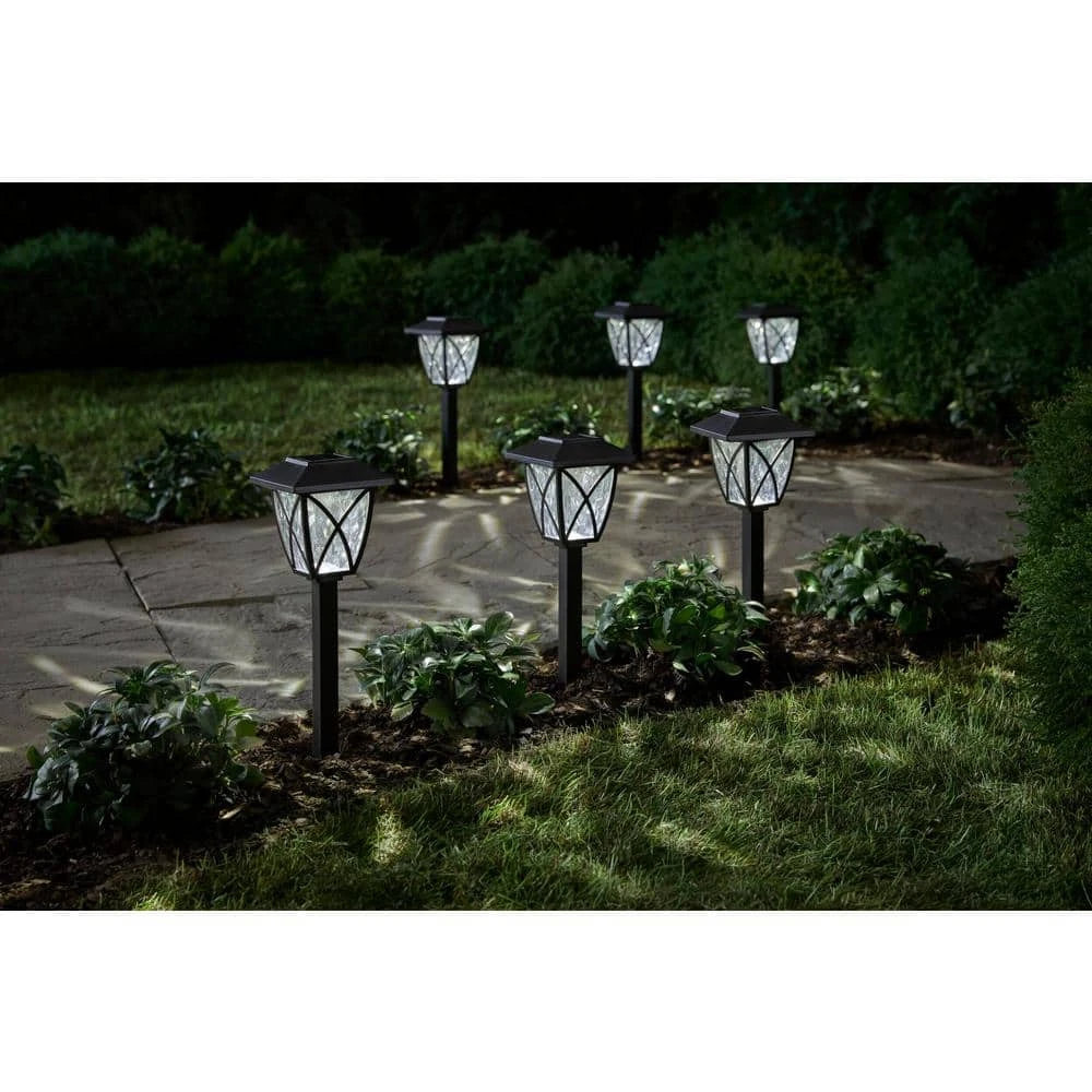 Solar Black LED Path Light 10 Lumens (6-Pack) by Hampton Bay 2 Solar Black LED Path Light 10 Lumens (6-Pack) by Hampton Bay - Image 2