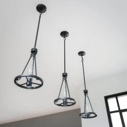 Stratton 1-Light Black Mini Pendant with No Shade by Hampton Bay -Hampton Bay Sales black hampton bay pendant lights hdp00006 1f 1000
