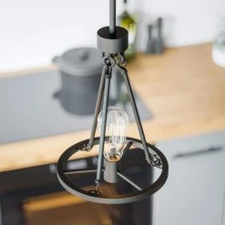 Stratton 1-Light Black Mini Pendant with No Shade by Hampton Bay -Hampton Bay Sales black hampton bay pendant lights hdp00006 44 1000