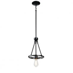Stratton 1-Light Black Mini Pendant with No Shade by Hampton Bay -Hampton Bay Sales black hampton bay pendant lights hdp00006 4f 1000