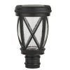 120 Lumens Black Solar Post Lantern by Hampton Bay