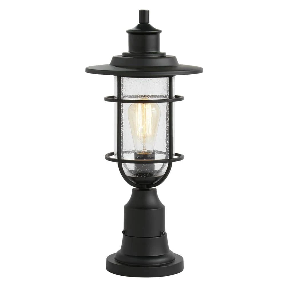 Turner 1-Light Post Mount Matte Black by Hampton Bay 3 Turner 1-Light Post Mount Matte Black by Hampton Bay - Image 3