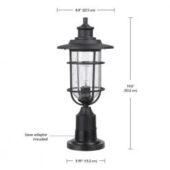 Turner 1-Light Post Mount Matte Black by Hampton Bay 18 Turner 1-Light Post Mount Matte Black by Hampton Bay -Hampton Bay Sales black hampton bay post light sets 44883 4f 1000