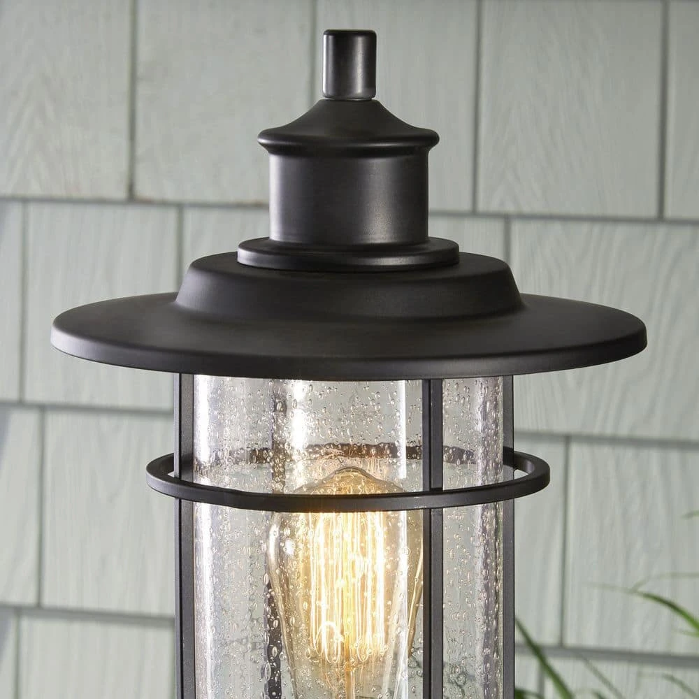 Turner 1-Light Post Mount Matte Black by Hampton Bay 5 Turner 1-Light Post Mount Matte Black by Hampton Bay - Image 5