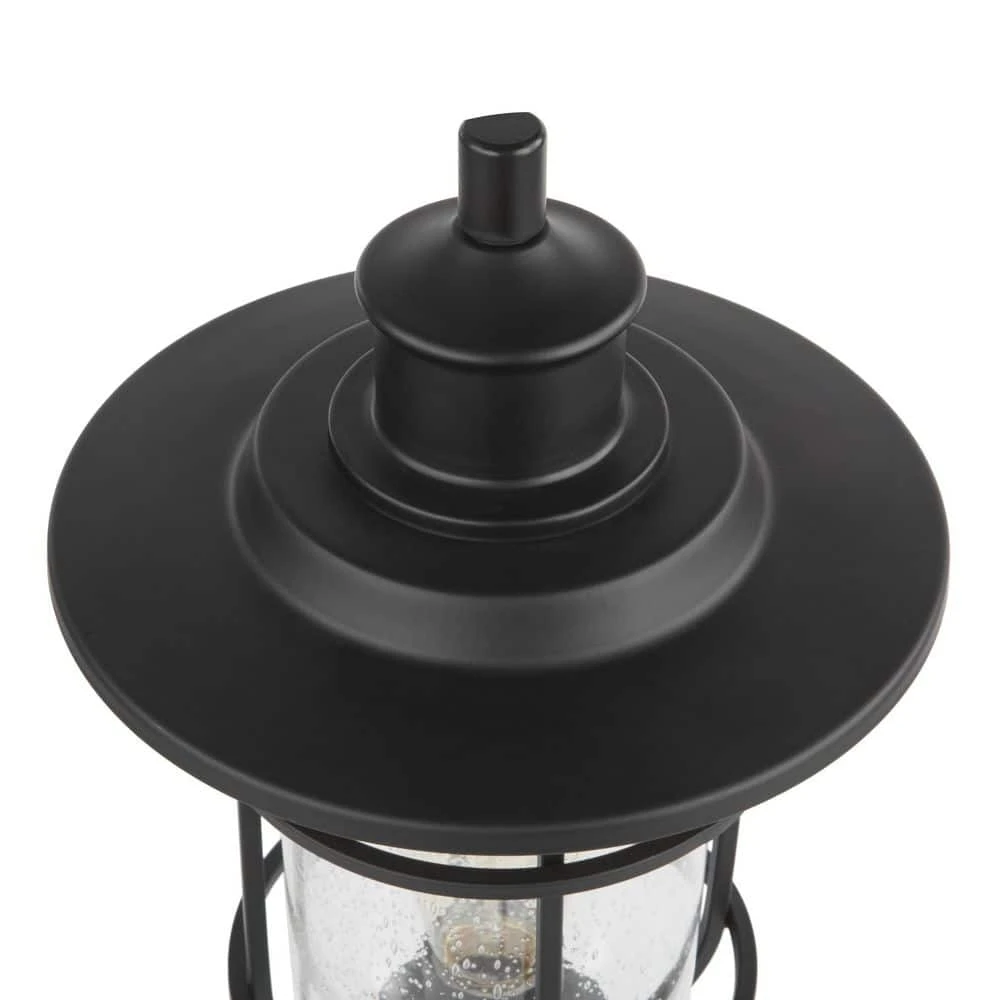 Turner 1-Light Post Mount Matte Black by Hampton Bay 4 Turner 1-Light Post Mount Matte Black by Hampton Bay - Image 4