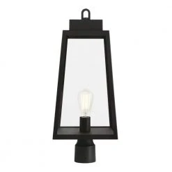 Corbin Modern 1-Light Black Outdoor Tapered Post Lantern Light by Hampton Bay 7 Corbin Modern 1-Light Black Outdoor Tapered Post Lantern Light by Hampton Bay -Hampton Bay Sales black hampton bay post light sets w2205 21 8 40 1000
