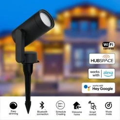 Low Voltage Black LED Spotlight with Smart Hubspace App Control (3-Pack) by Hampton Bay 18 Low Voltage Black LED Spotlight with Smart Hubspace App Control (3-Pack) by Hampton Bay -Hampton Bay Sales black hampton bay smart outdoor lighting l08557 c3 1000