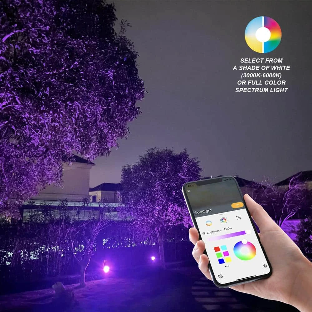 Low Voltage Black LED Spotlight with Smart Hubspace App Control (3-Pack) by Hampton Bay 11 Low Voltage Black LED Spotlight with Smart Hubspace App Control (3-Pack) by Hampton Bay - Image 11