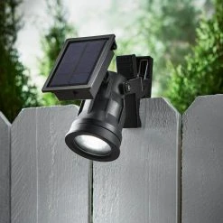 Solar Black Outdoor Integrated LED Spot Light with Clip 20 Lumens by Hampton Bay -Hampton Bay Sales black hampton bay spotlights 10609 20 1bk 40 1000