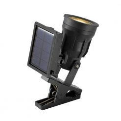 Solar Black Outdoor Integrated LED Spot Light with Clip 20 Lumens by Hampton Bay