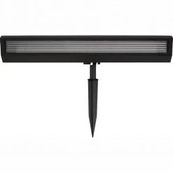 Solar Black Outdoor Integrated LED Landscape Wall Wash Spot Light by Hampton Bay