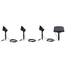 Solar 50 Lumens Black Integrated LED Spotlight with Remote Panel (3-Pack); Weather/Water/Rust Resistant by Hampton Bay 15 Solar 50 Lumens Black Integrated LED Spotlight with Remote Panel (3-Pack); Weather/Water/Rust Resistant by Hampton Bay -Hampton Bay Sales black hampton bay spotlights 91950 1f 1000