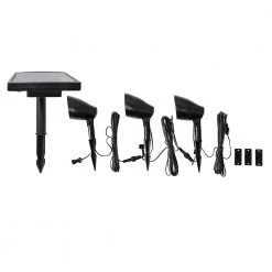 Solar 50 Lumens Black Integrated LED Spotlight with Remote Panel (3-Pack); Weather/Water/Rust Resistant by Hampton Bay 14 Solar 50 Lumens Black Integrated LED Spotlight with Remote Panel (3-Pack); Weather/Water/Rust Resistant by Hampton Bay -Hampton Bay Sales black hampton bay spotlights 91950 4f 1000