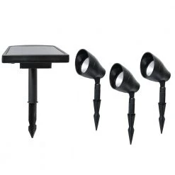 Solar 50 Lumens Black Integrated LED Spotlight with Remote Panel (3-Pack); Weather/Water/Rust Resistant by Hampton Bay 13 Solar 50 Lumens Black Integrated LED Spotlight with Remote Panel (3-Pack); Weather/Water/Rust Resistant by Hampton Bay -Hampton Bay Sales black hampton bay spotlights 91950 c3 1000