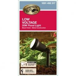 Low Voltage 20-Watt Black Halogen Outdoor Landscape Flood Light by Hampton Bay -Hampton Bay Sales black hampton bay spotlights l08637 1d 1000