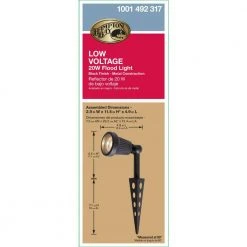 Low Voltage 20-Watt Black Halogen Outdoor Landscape Flood Light by Hampton Bay -Hampton Bay Sales black hampton bay spotlights l08637 c3 1000