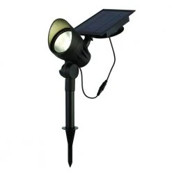Solar Black LED 150-300 Lumen High-Low Metal Spotlight by Hampton Bay -Hampton Bay Sales black hampton bay spotlights nxt 1915 40 1000