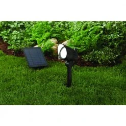 Solar Black LED 150-300 Lumen High-Low Metal Spotlight by Hampton Bay -Hampton Bay Sales black hampton bay spotlights nxt 1915 a0 1000