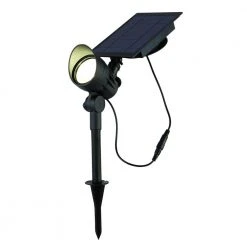 Solar Black LED 50 Lumen Metal Spotlight by Hampton Bay -Hampton Bay Sales black hampton bay spotlights nxt 2135h 40 1000