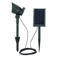 Solar Black LED 50 Lumen Metal Spotlight by Hampton Bay