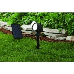 Solar Black LED 100 Lumen Metal Spotlight by Hampton Bay -Hampton Bay Sales black hampton bay spotlights nxt 3149b a0 1000