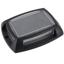 Solar 10 Lumens Black Outdoor Integrated LED Deck and Step Light (4-Pack); Weather/Water/Rust Resistant by Hampton Bay -Hampton Bay Sales black hampton bay stair lights 62805 66 1000