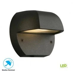 Low-Voltage Black Outdoor Integrated LED Surface Mount Light by Hampton Bay