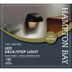 Low-Voltage Black Outdoor Integrated LED Surface Mount Light by Hampton Bay -Hampton Bay Sales black hampton bay stair lights iyr2601l 2 c3 1000