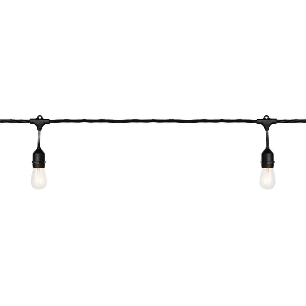 12-Light Indoor/Outdoor 24 ft. Plug-In Incandescent Edison Bulb String Light by Hampton Bay 1 12-Light Indoor/Outdoor 24 ft. Plug-In Incandescent Edison Bulb String Light by Hampton Bay